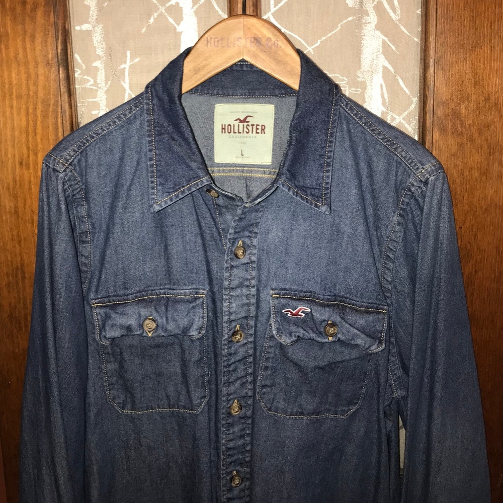 Hollister Denim Button Down Shirt